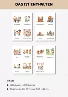 Vorschau - Poster - Bildkarten Kita Kindergarten für besondere Anlässe | Morgenkreis Karten Kita DIN-A6-Format - Seite 1