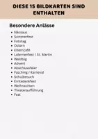 Vorschau - Poster - Bildkarten Kita Kindergarten für besondere Anlässe | Morgenkreis Karten Kita DIN-A6-Format - Seite 2