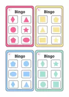 Vista previa - Juegos / Gamificación - Bingo das figuras geométricas - pré-escolar - página 1