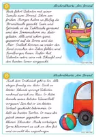 Vorschau - Aufgabenkarten - Am Strand - Lese- & Abschreibkartei - LA - Seite 2