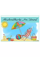 Vorschau - Stationenlernen - Am Strand - Lese- & Abschreibkartei - SAS - Seite 1