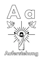 Vorschau - Mal- und Bastelvorlagen - ABC Malbuch und erstes Vorlesen: Ostern von A-Z - Seite 1