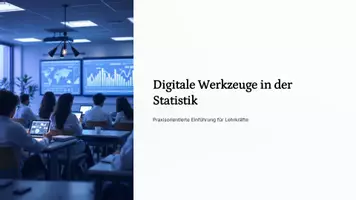 Vorschau - Unterrichtsreihen - Digitale Werkzeuge in der Statistik – praxisnah & kompetenzorientiert | Präsentation | Mathematik Sek II - Deckblatt