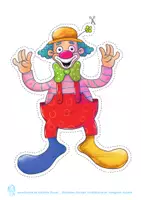 Vorschau - Mal- und Bastelvorlagen - Bastelbogen: Mobile Clown - Seite 2