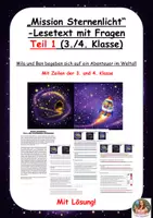 Vorschau - Arbeitsblätter - Mission Sternenlicht - Lesetext Teil 1 (3./4. Klasse) - Deckblatt