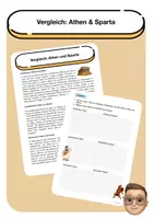 Vorschau - Arbeitsblätter - Vergleich: Stadtstaaten Athen und Sparta - Deckblatt