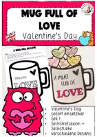 Vorschau - Mal- und Bastelvorlagen - Love Mug Valentine's Day Englisch Sek I - Deckblatt