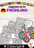 Vorschau - Arbeitsblätter - Rechen-Mal-Blätter - Addition ZR 20 (Frühling) - Deckblatt