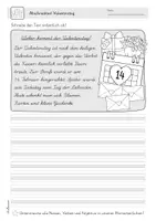 Vorschau - Arbeitsblätter - Abschreibtexte Valentinstag | Lateinische Ausgangsschrift (LA) - Seite 1