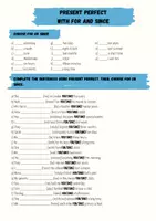 Vorschau - Arbeitsblätter - Present Perfect with FOR and SINCE - Deckblatt