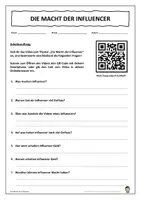 Vorschau - Unterrichtsreihen - Die Macht der Influencer - Homeschooling - Deckblatt
