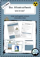 Vorschau - Arbeitsblätter - Atomkraftwerk – Stromerzeugung einfach erklärt (3., 4., 5. Klasse) - Deckblatt