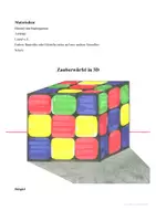 Vorschau - Arbeitsblätter - 3D-Zeichnung leicht gemacht – Zauberwürfel - Deckblatt
