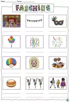 Vorschau - Spiele - Kleines Wortschatzpaket "Fasching" Karneval - DaZ / DaF / Deutsch - Seite 2