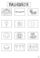Vorschau - selbst erstellte Cliparts/Grafiken - Symbole fürs Vokabelheft "Fasching / Karneval" DaZ / DaF / Deutsch - Seite 2