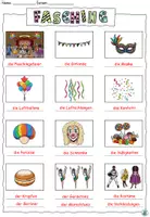 Vorschau - selbst erstellte Cliparts/Grafiken - Symbole fürs Vokabelheft "Fasching / Karneval" DaZ / DaF / Deutsch - Seite 3