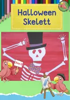 Vorschau - Mal- und Bastelvorlagen - Kunst Halloween, lustiges Skelett basteln - Deckblatt