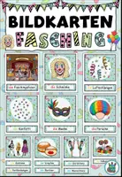 Vorschau - Präsentationen/Tafelbilder - Bildkarten / Wortkarten "Fasching / Karneval" DaZ / DaF / Deutsch - Deckblatt