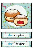 Vorschau - Präsentationen/Tafelbilder - Bildkarten / Wortkarten "Fasching / Karneval" DaZ / DaF / Deutsch - Seite 1