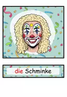 Vorschau - Präsentationen/Tafelbilder - Bildkarten / Wortkarten "Fasching / Karneval" DaZ / DaF / Deutsch - Seite 3