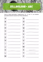 Vorschau - Arbeitsblätter - Zellbiologie ⎮ ABC-Rätsel für deinen Biologieunterricht - Seite 1