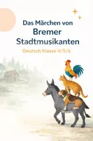 Vorschau - Arbeitsblätter - Das Märchen der Bremer Stadtmusikanten (Deutsch 4-6) - Deckblatt
