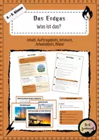 Vorschau - Arbeitsblätter - Erdgas – Stromerzeugung einfach erklärt (3., 4., 5. Klasse) - Deckblatt