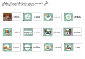 Vorschau - Spiele - Domino "Fasching / Karneval" Deutsch / DaZ / DaF - Seite 3