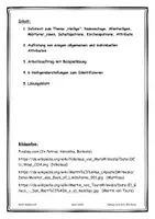 Vorschau - Arbeitsblätter - Heilige und Ihre Attribute - Seite 1