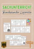 Vorschau - Arbeitsblätter - Leporello Bundesländer Deutschland - Deckblatt