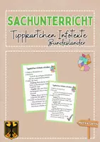 Vorschau - Merkblätter - Tippkarte - Informationstexte Bundesländer Deutschland - Deckblatt