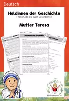 Vorschau - Arbeitsblätter - Heldinnen der Geschichte: Mutter Teresa Lernszenarien - Deckblatt