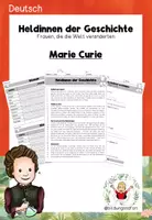 Vorschau - Arbeitsblätter - Heldinnen der Geschichte: Marie Curie - Deckblatt