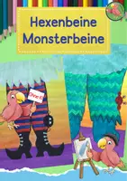 Vorschau - Mal- und Bastelvorlagen - Kunst Halloween, Hexenbeine und Monsterbeine - Deckblatt