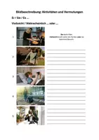 Vorschau - Arbeitsblätter - Bildbeschreibung DTZ / DTÖ: Aktivitäten und Vermutungen (A2/B1) - Deckblatt
