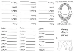 Vorschau - Stationenlernen - Zahn-Tagebuch Milchzähne & Zahnwechsel - Buddy Book Milchzähne dokumentieren Wackelzähne - Seite 1