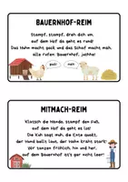 Vorschau - Text - Bauernhof-Reime | Spruchkarten | Reime | Mitmach-Reime - Seite 1