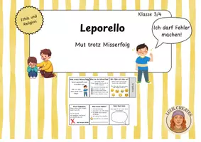 Vorschau - Mal- und Bastelvorlagen - Leporello Mut trotz Misserfolg - Deckblatt