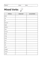 Vorschau - Arbeitsblätter - Mixed Verbs: Grammar (English) - Seite 1