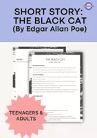 Vista previa - Hojas de trabajo - Halloween Story Teens-Adults.The Black Cat,Edgar Allan Poe. - Portada