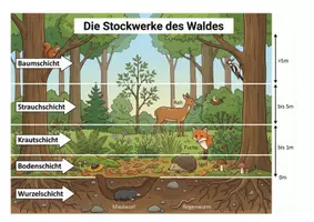 Vorschau - Arbeitsblätter - Stockwerke des Waldes XXL Paket | Infografik, Lesetext & interaktive Arbeitsblätter - Seite 2