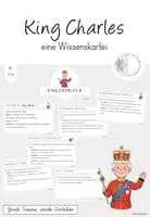 Vorschau - Stationenlernen - Wissenskartei King Charles (passend zur Buchreihe "Little people, big dreams") - Deckblatt