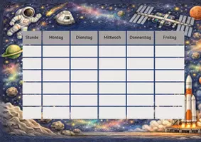 Vorschau - Anderer Materialtyp - Stundenpläne_3_Designs_Astronaut_Arktis_Einhorn_2_Formate - Seite 1