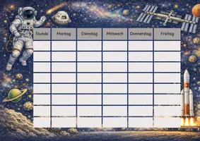 Vorschau - Anderer Materialtyp - Stundenpläne_3_Designs_Astronaut_Arktis_Einhorn_2_Formate - Seite 2