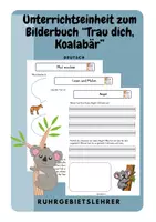 Vorschau - Arbeitsblätter - Unterrichtseinheit zum Bilderbuch Trau dich, Koalabär - Deckblatt