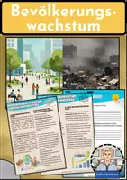 Vorschau - Arbeitsblätter - Bevölkerungswachstum - Vorteile und Nachteile - Deckblatt