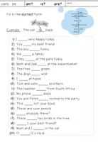 Vorschau - Arbeitsblätter - FREEBIE: Grammatik-AB zum Verb "to be" - AM, IS oder ARE? - Seite 1