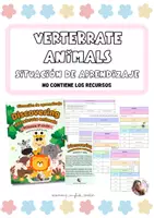 Vista previa - Unidades / Secuencias / Situaciones de Aprendizaje - SITUACIÓN DE APRENDIZAJE "DISCOVERING VERTEBRATE ANIMALS" LEARNING SITUATION - Portada