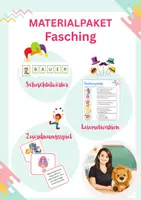 Vorschau - Spiele - Materialpaket Fasching - Deckblatt