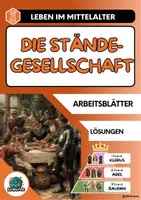 Vorschau - Arbeitsblätter - Ständegesellschaft im Mittelalter (AB + Lösungen) - Deckblatt